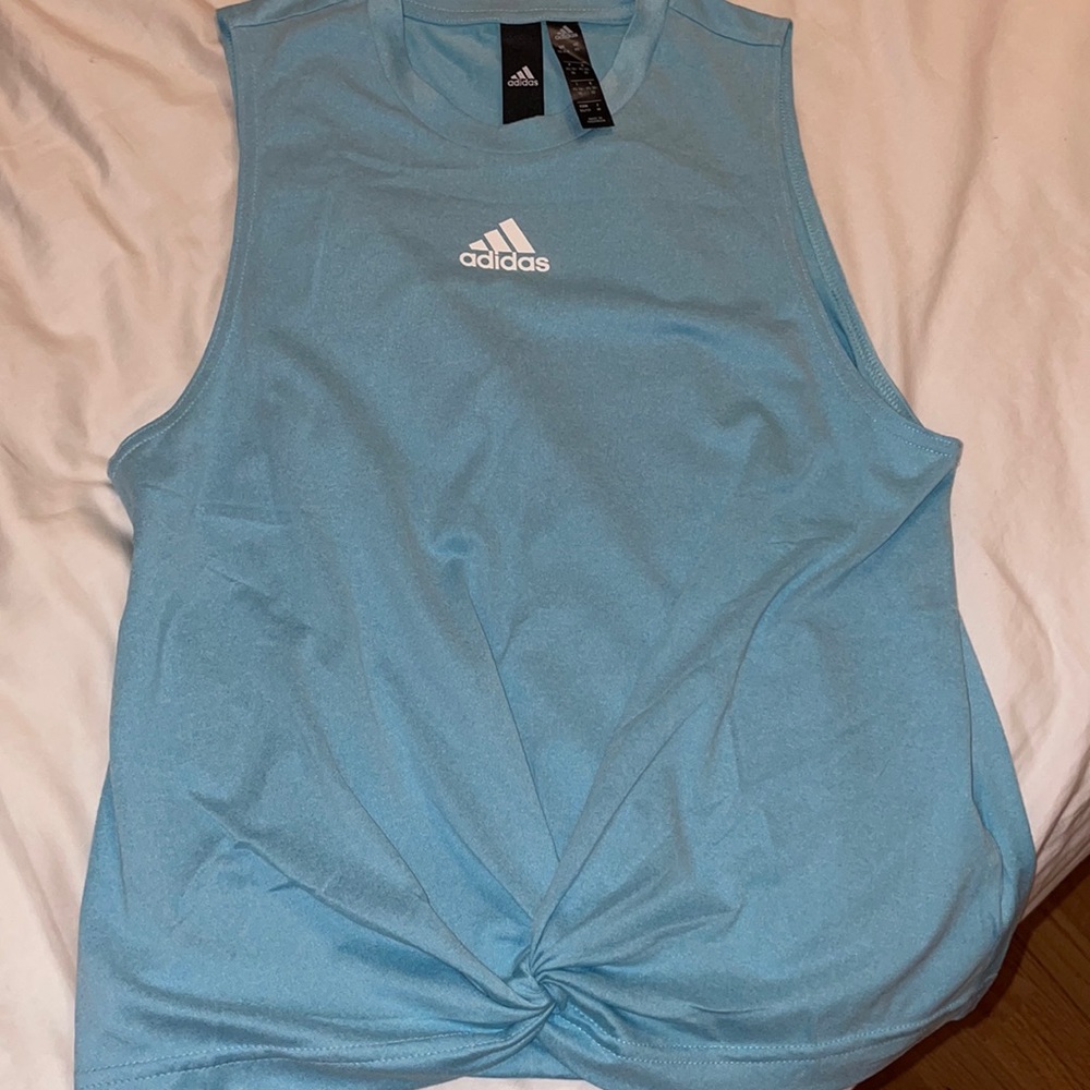 Adidas muscle tank with tie ( XS but fits like a small)
